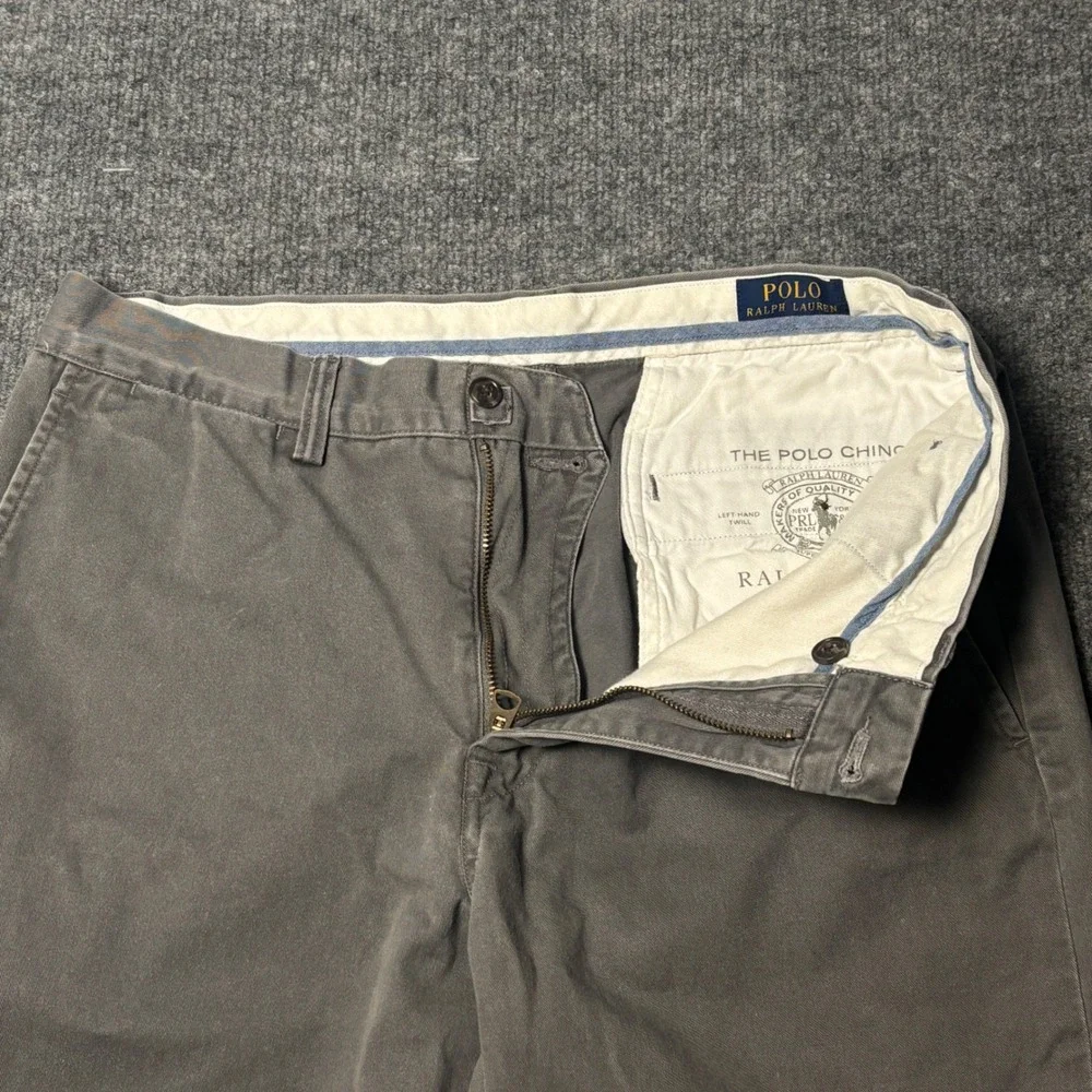 Polo Ralph Lauren Men's 32x32 Gray‎ Straight Fit Chino Pants Classic Trousers